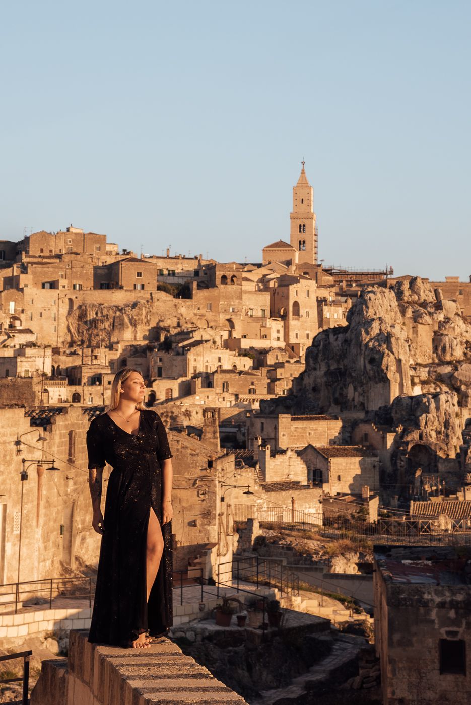 Matera viewpoint over the bell tower, Italy