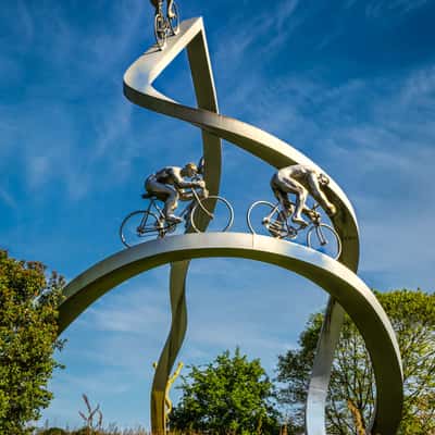 Sculpture, Aire des Pyrénées rest area, France