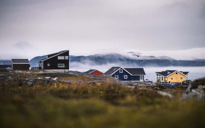 Nuuk Houses near Graveyard