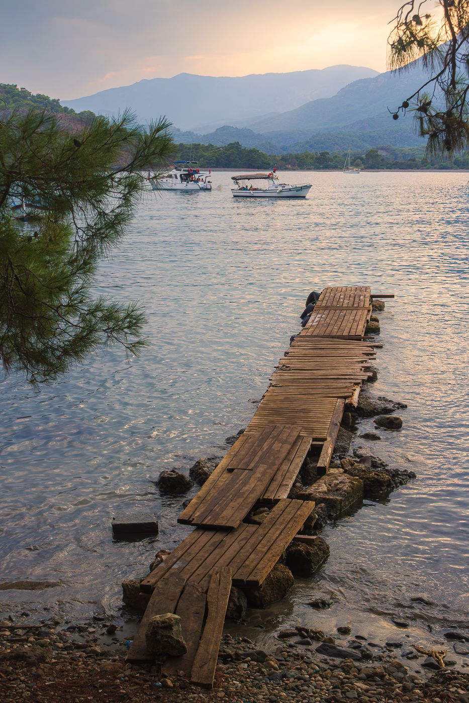 Old pier near Phaselis ruins, Turkey (Türkiye)
