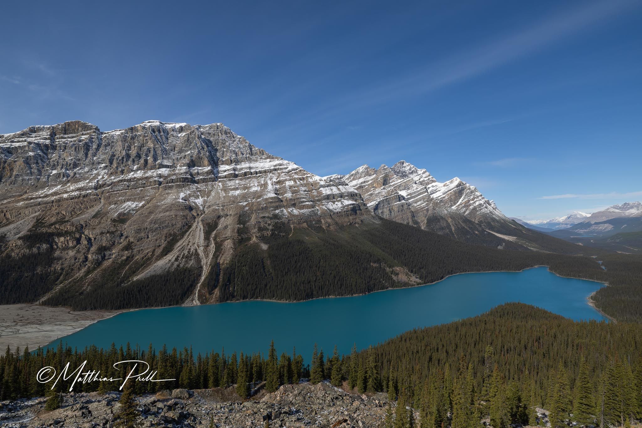 Peyto Lake Overview from Bow Summit, Canada
