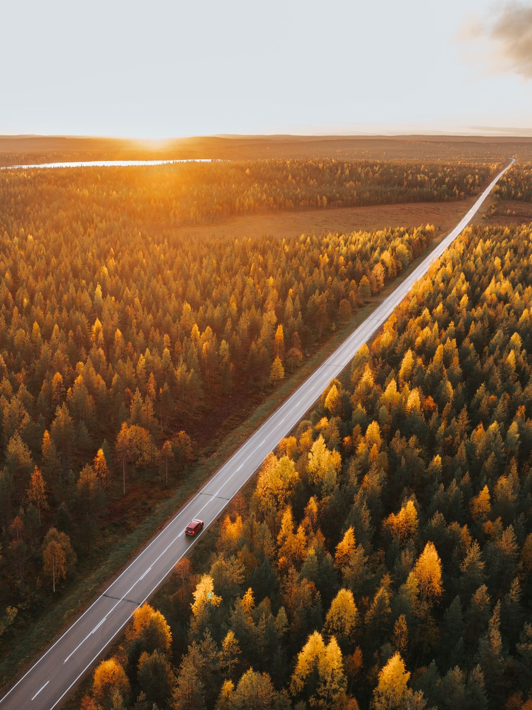 Pyhä-Luostontie street, Pyhä-Luosto, Finland