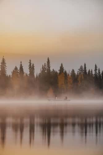 Canoe at Pyhäjärvi, Pyhä-Luosto National Park