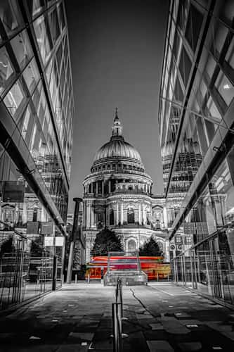 Reflection of St Paul's Cathedral, London