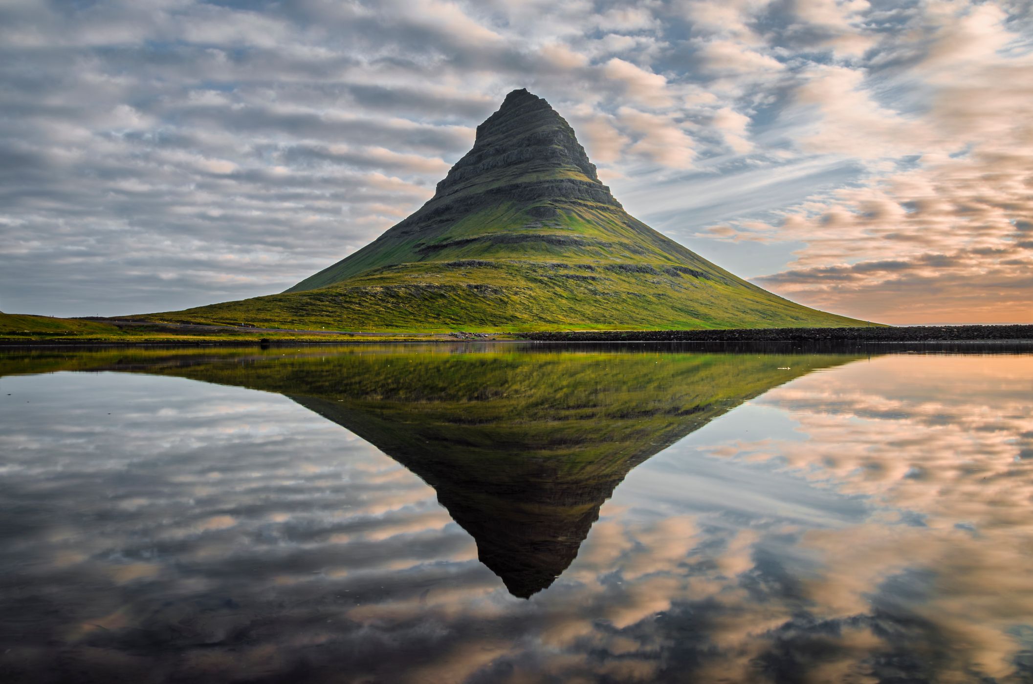 Reflection pool at Kirkjufell, Iceland