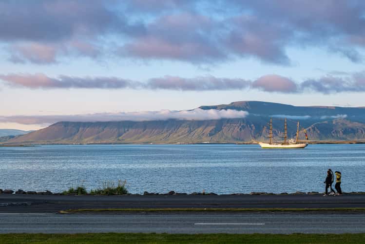 Reykjavik Harbour View of Engey