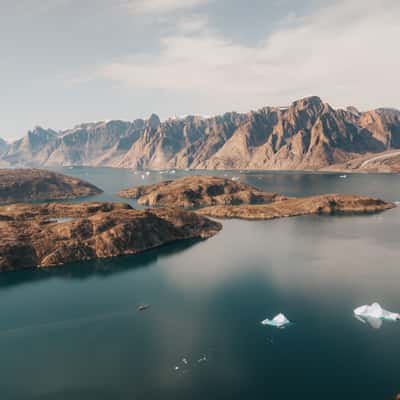 Sailing near Bear Islands, Scoresbysund, Greenland
