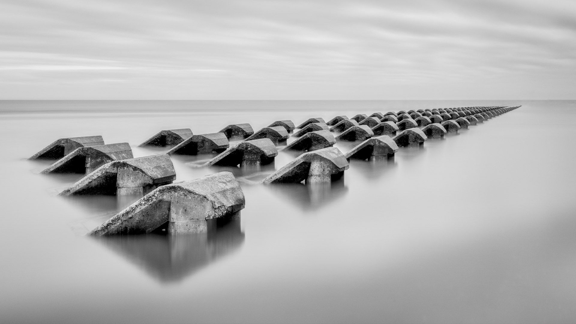 Sea defences, New Brighton., United Kingdom