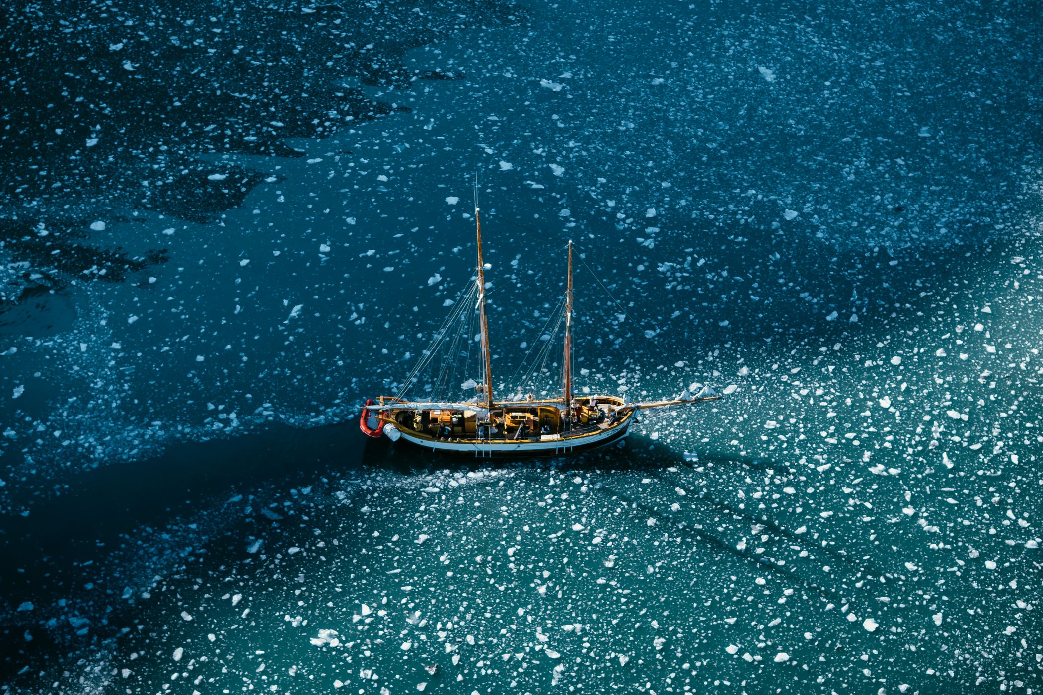 Sediments at Sol Glacier, Scoresbysund, Greenland