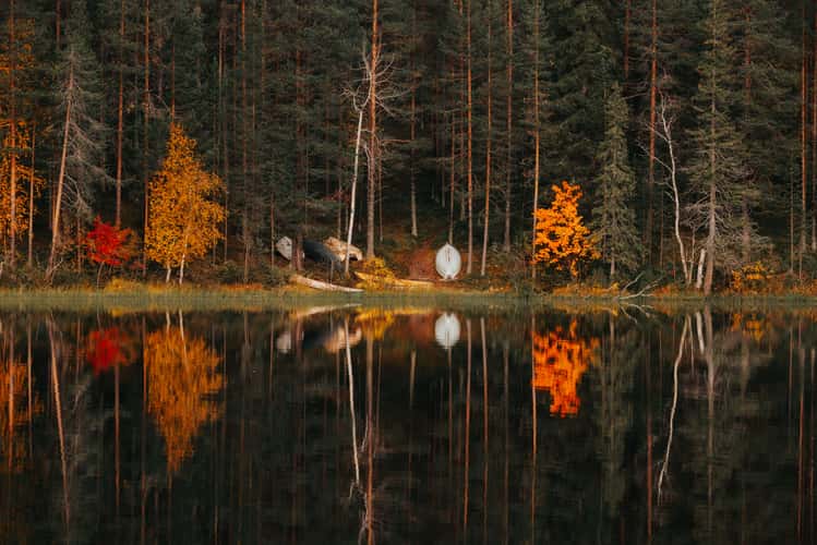 Small jetty at Kurula´s resort, Pyhä-Luosto National Park