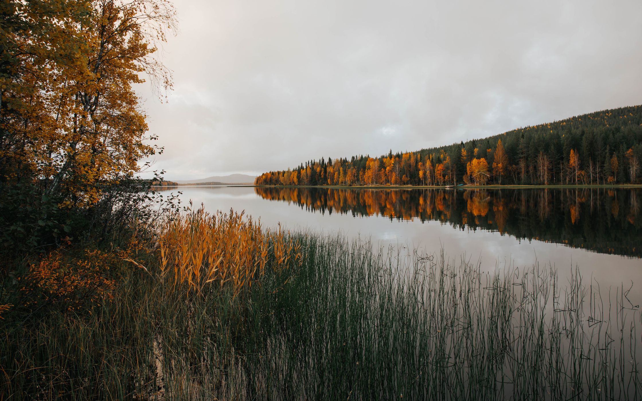 Small jetty at Kurula´s resort, Pyhä-Luosto National Park, Finland