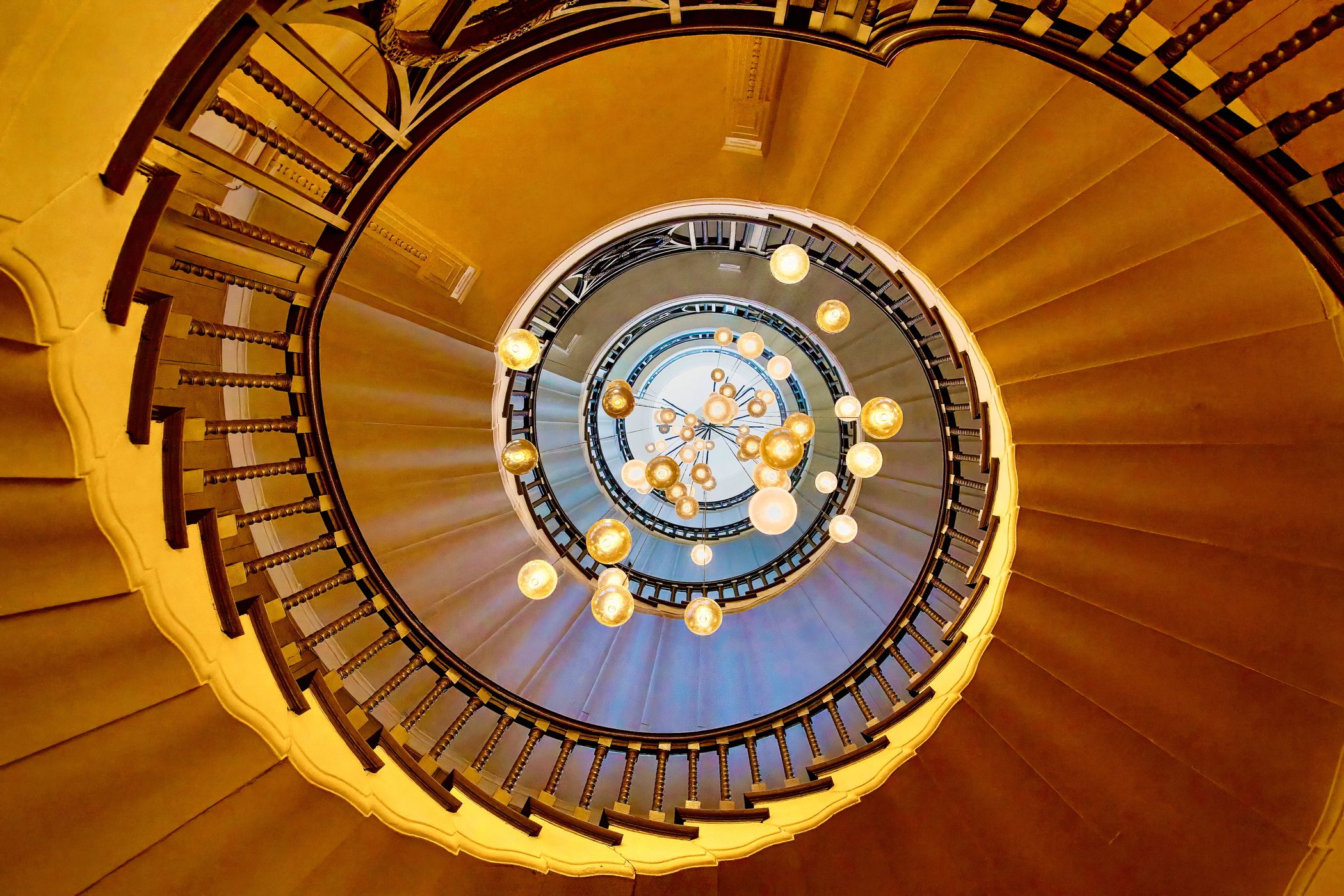 Spiral staircase in Heal & son store, United Kingdom