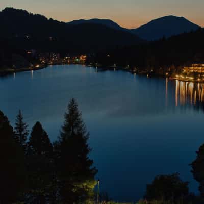 Sunset on the lake, Austria