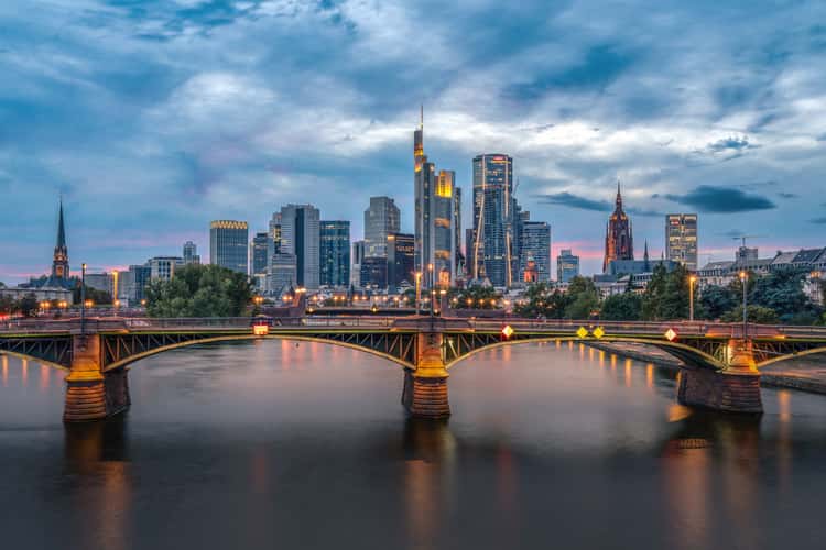 View from the Flößerbrücke, Frankfurt am Main
