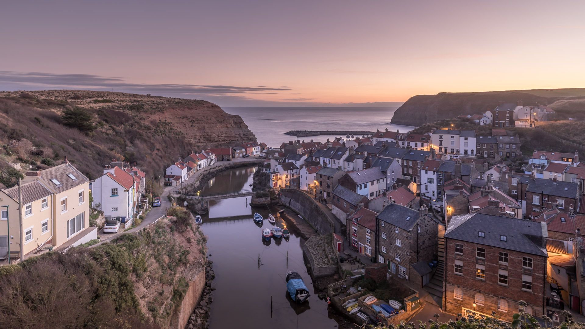 View over Staithes, United Kingdom