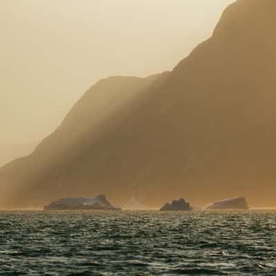 View to the west deep in Øjford, Scoresbysund, Greenland
