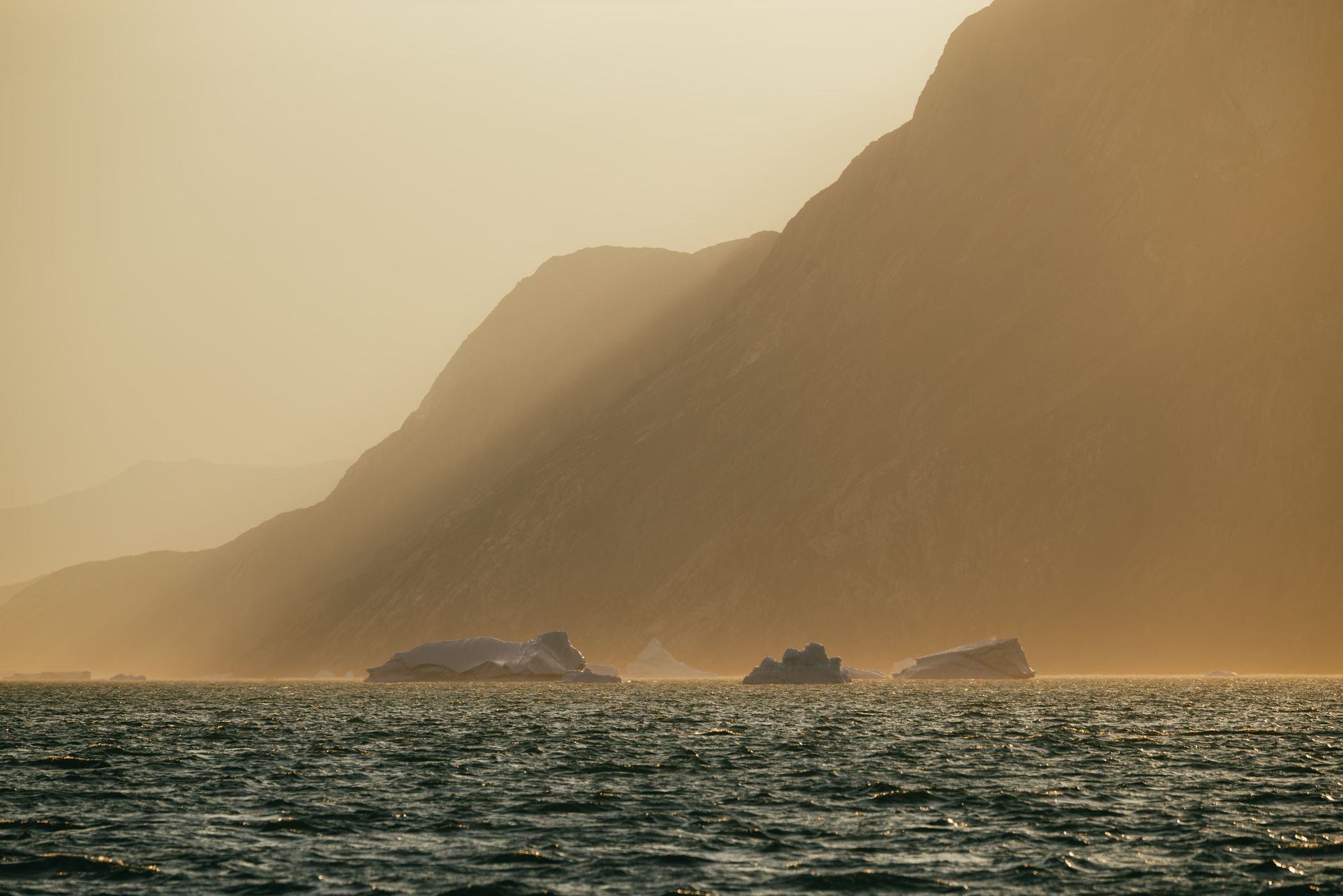 View to the west deep in Øjford, Scoresbysund, Greenland