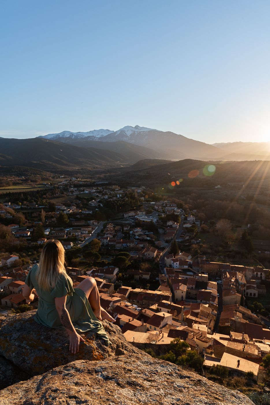Viewpoint of Rodes village, France
