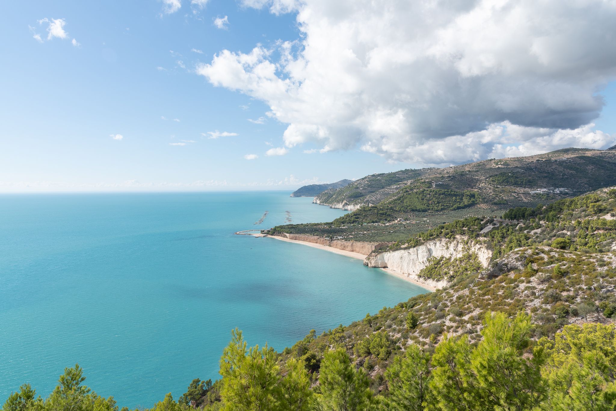 Viewpoint over Baia di Mattinatella, Italy