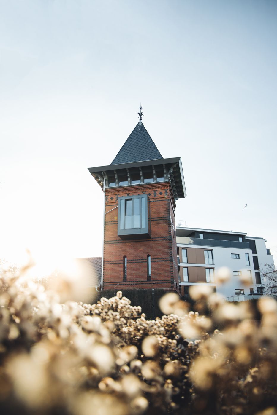 Wasserturm an der Hubbrücke Magdeburg, Germany