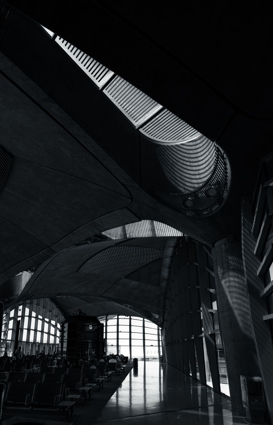 Windows at Queen Alia international airport, Jordan