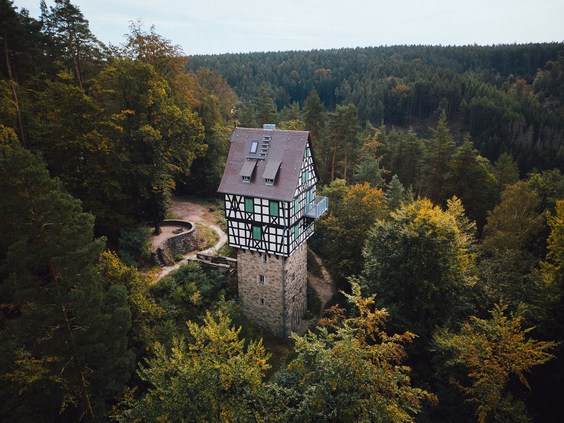 Aerial view of the Herzogstuhl, Germany