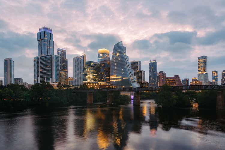 Austin Skyline from Pfluger Pedestrian Bridge