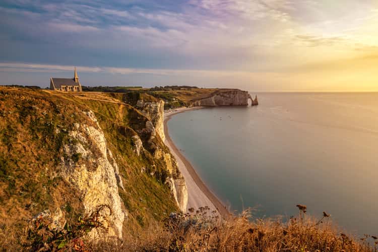 Beautiful cliffs of Etretat