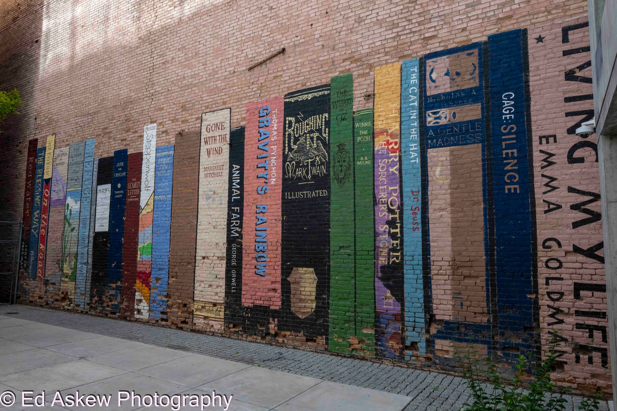 Books mural in Salt Lake City, USA