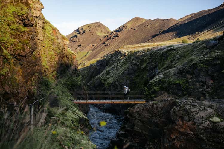 Bridge crossing near Emstrur, Laugavegur Trail