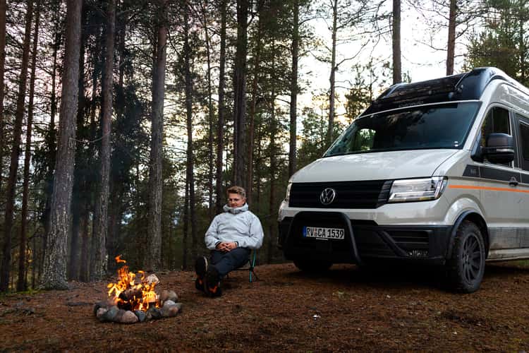 Camping at Kuusinkijoki, Finland