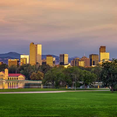 Denver Skyline at Sunrise, USA