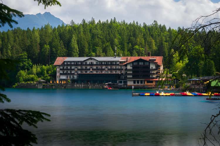 Eibsee Hotel viewed from Eibsee Rundweg