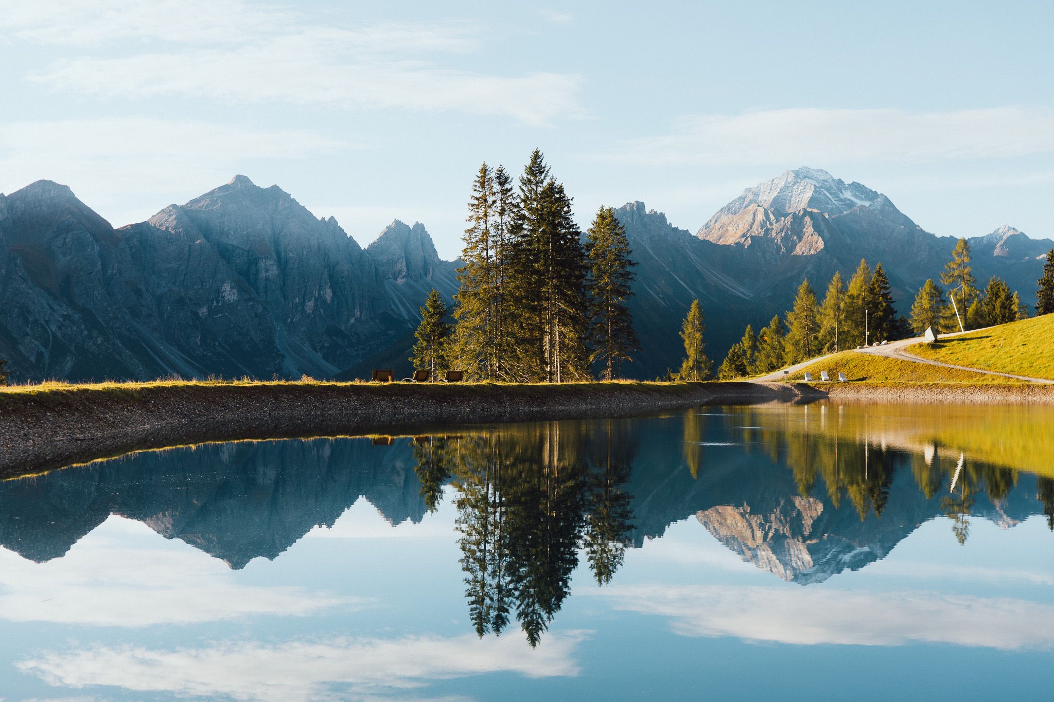Galtalm reservoir, Stubaital, Austria