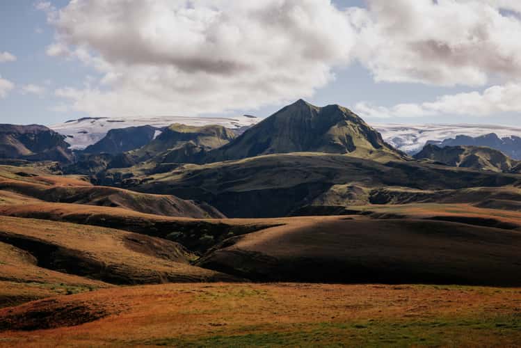 Green mountains near Þórsmörk, Laugavegur Trail