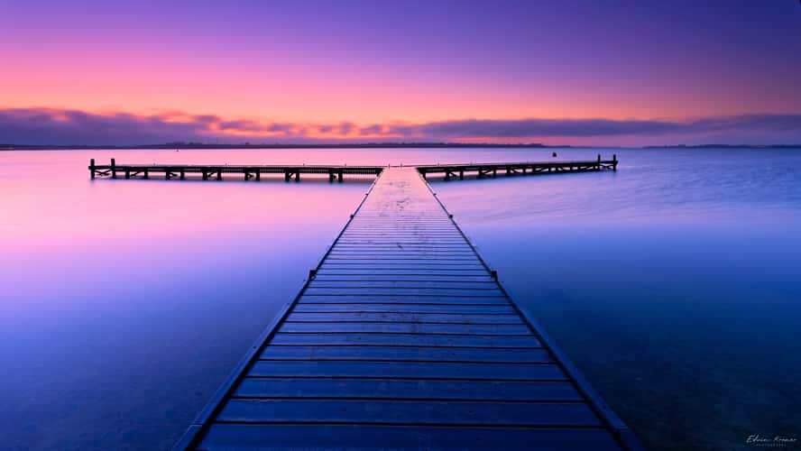 Jetty in Veerse Meer, Breezand, Netherlands