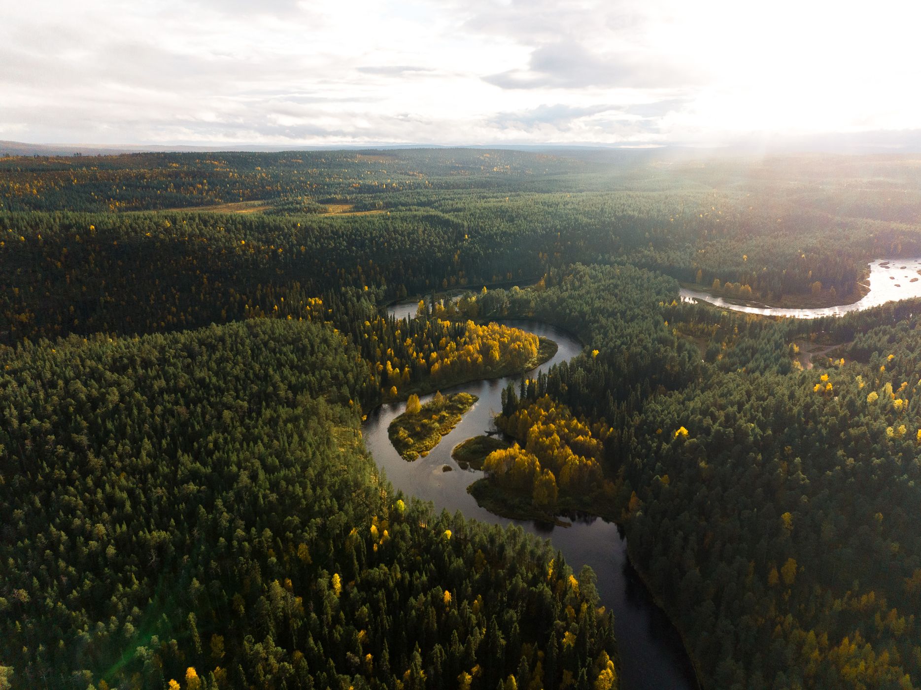 Kuusinkijoki river bend, Finland, Finland