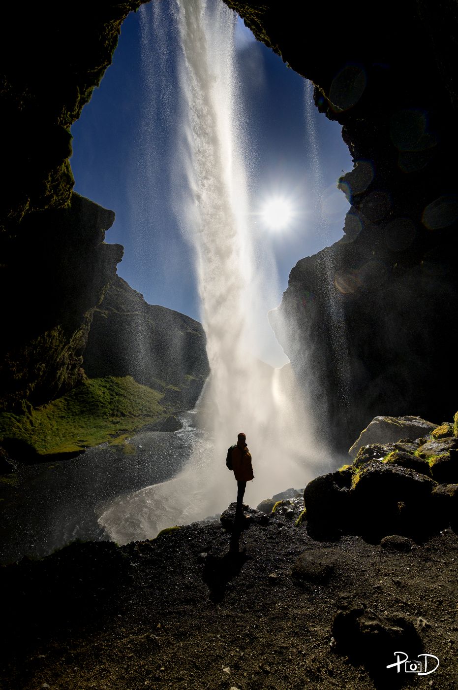 Kvernufoss, the hidden waterfall near Skógafoss, Iceland