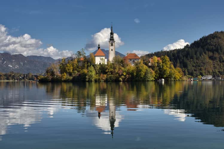 Lake Bled - church view
