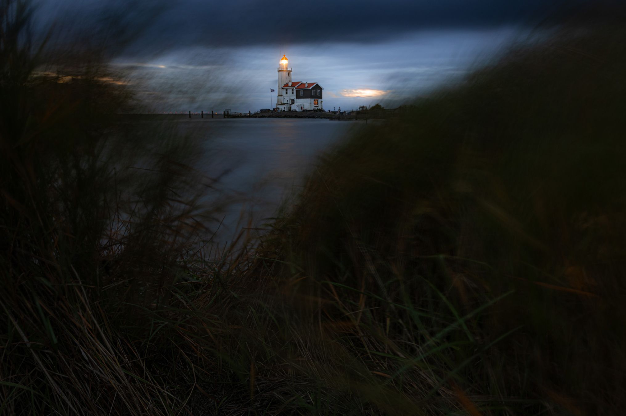Lighthouse at Marken in the Netherlands, Netherlands