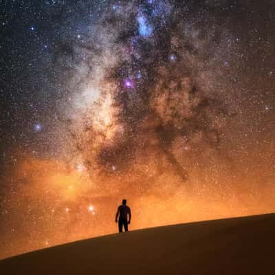 Liwa Desert Dunes at night, United Arab Emirates