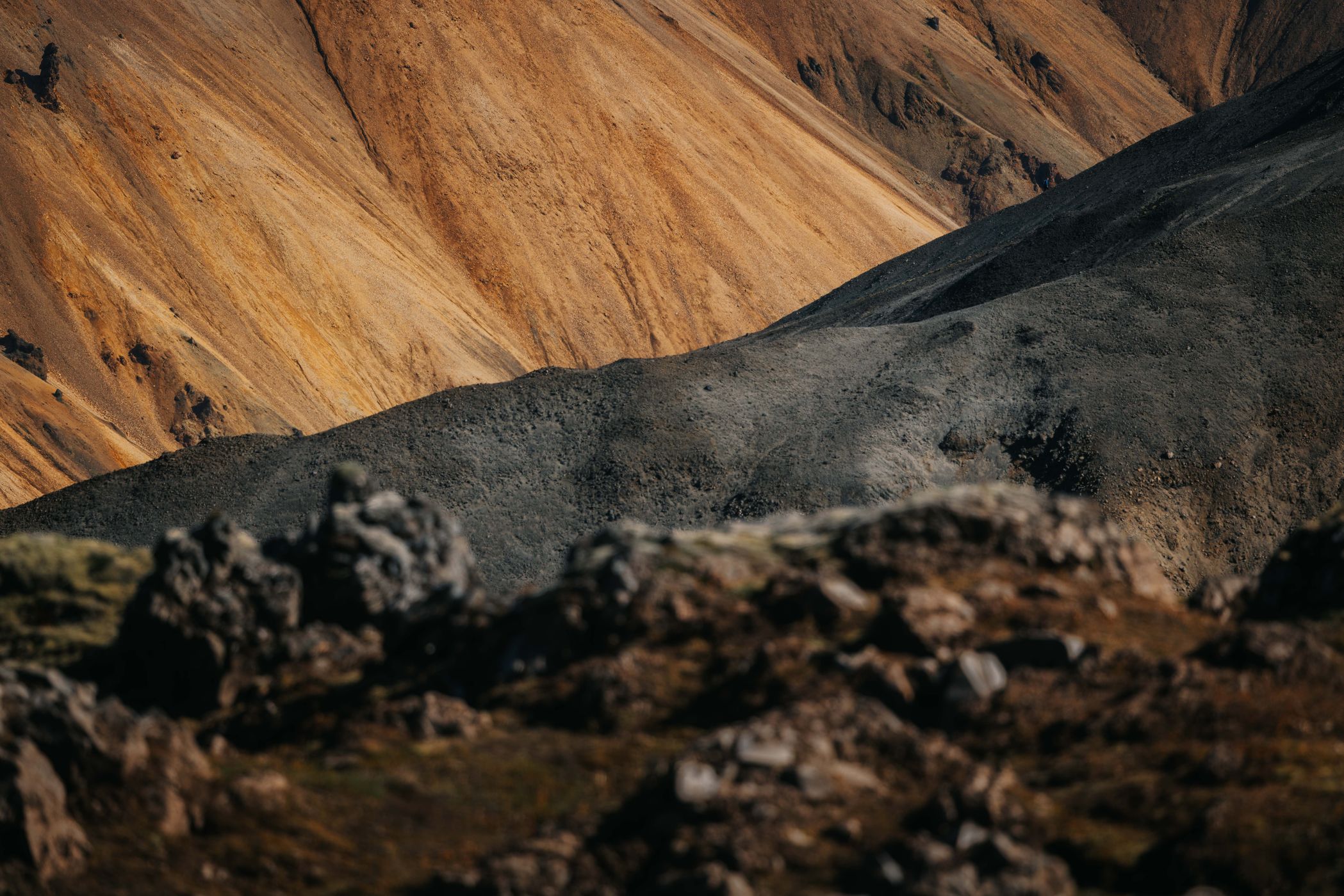 Minimalistic structures, Landmannalaugar, Iceland