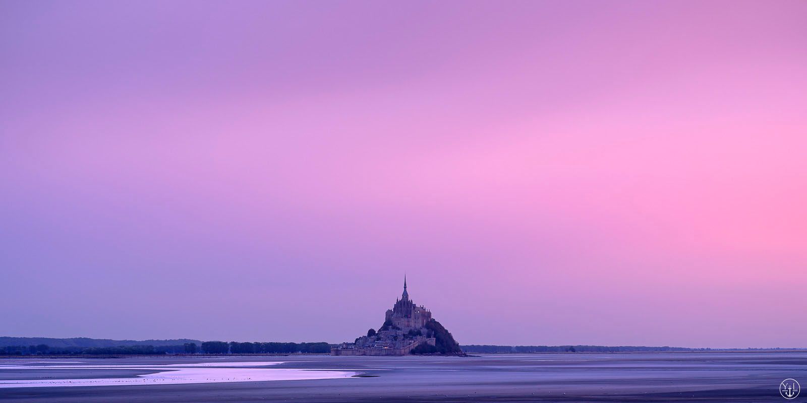 Mont Saint-Michel sunset, France