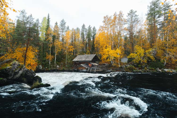Myllykoski Mill across the rapids.