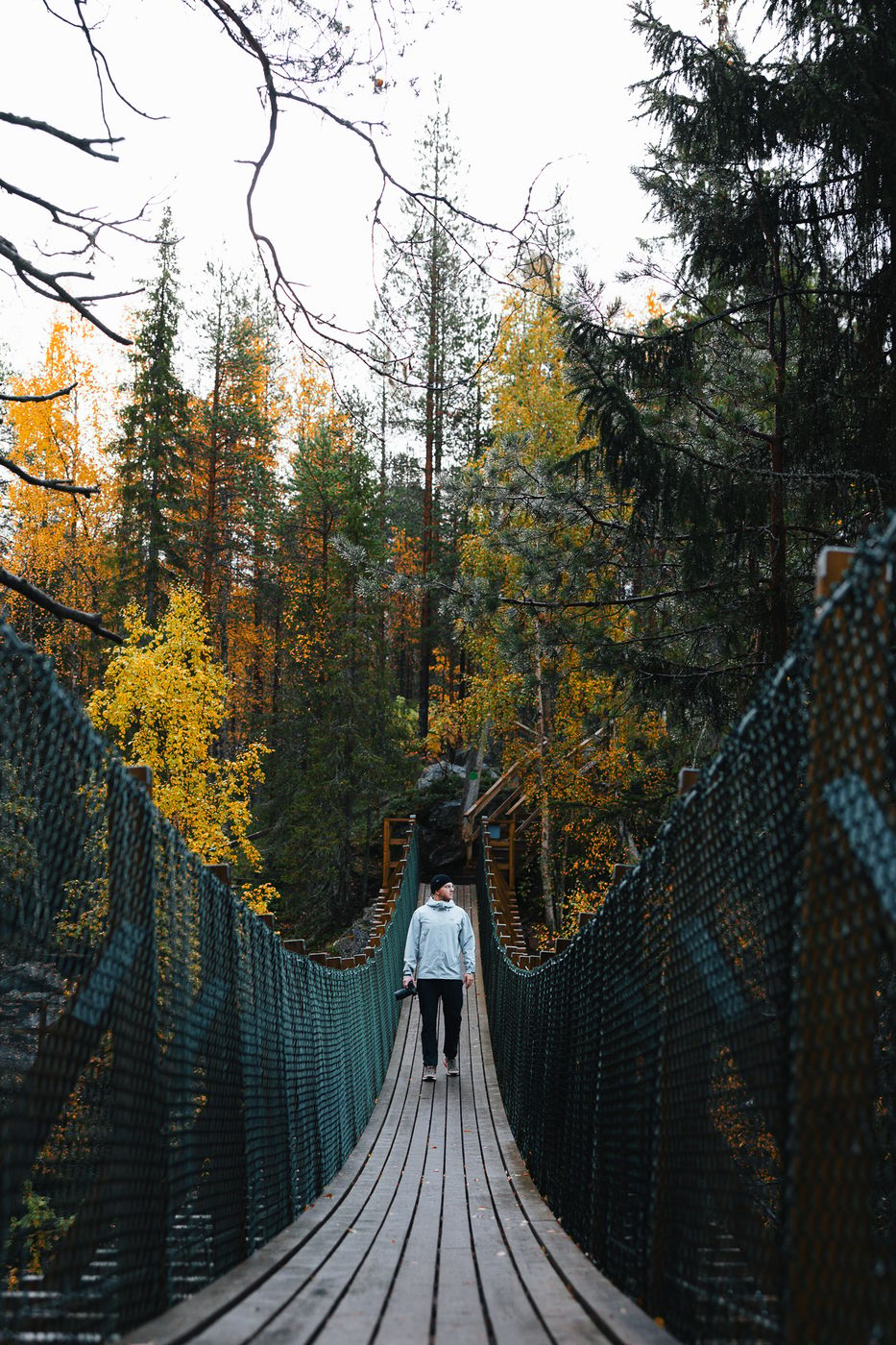 Myllykoski Mill Susepension bridge, Finland