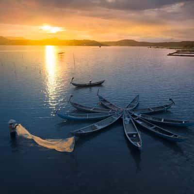 O Loan Lagoon Boat Mooring Area, Vietnam
