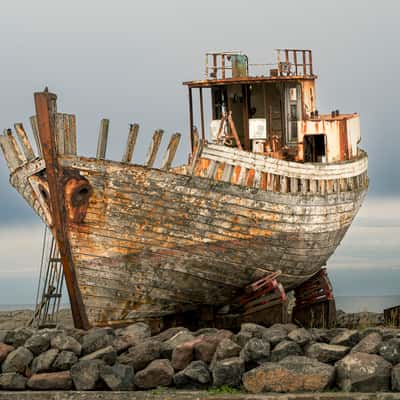 Old Rusty Boat in Akranes, Iceland