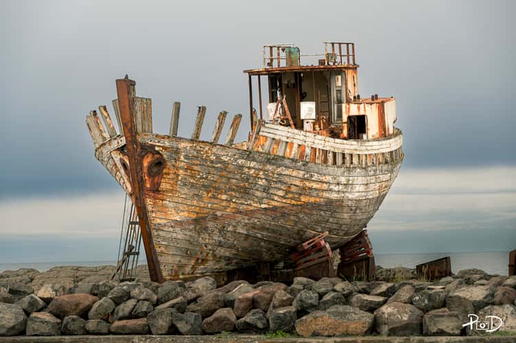 Old Rusty Boat in Akranes