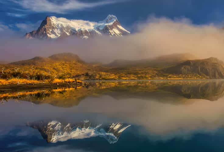 Patagonia, Lago Pehoe, Chile, Torres Del Paine, Fall Colors