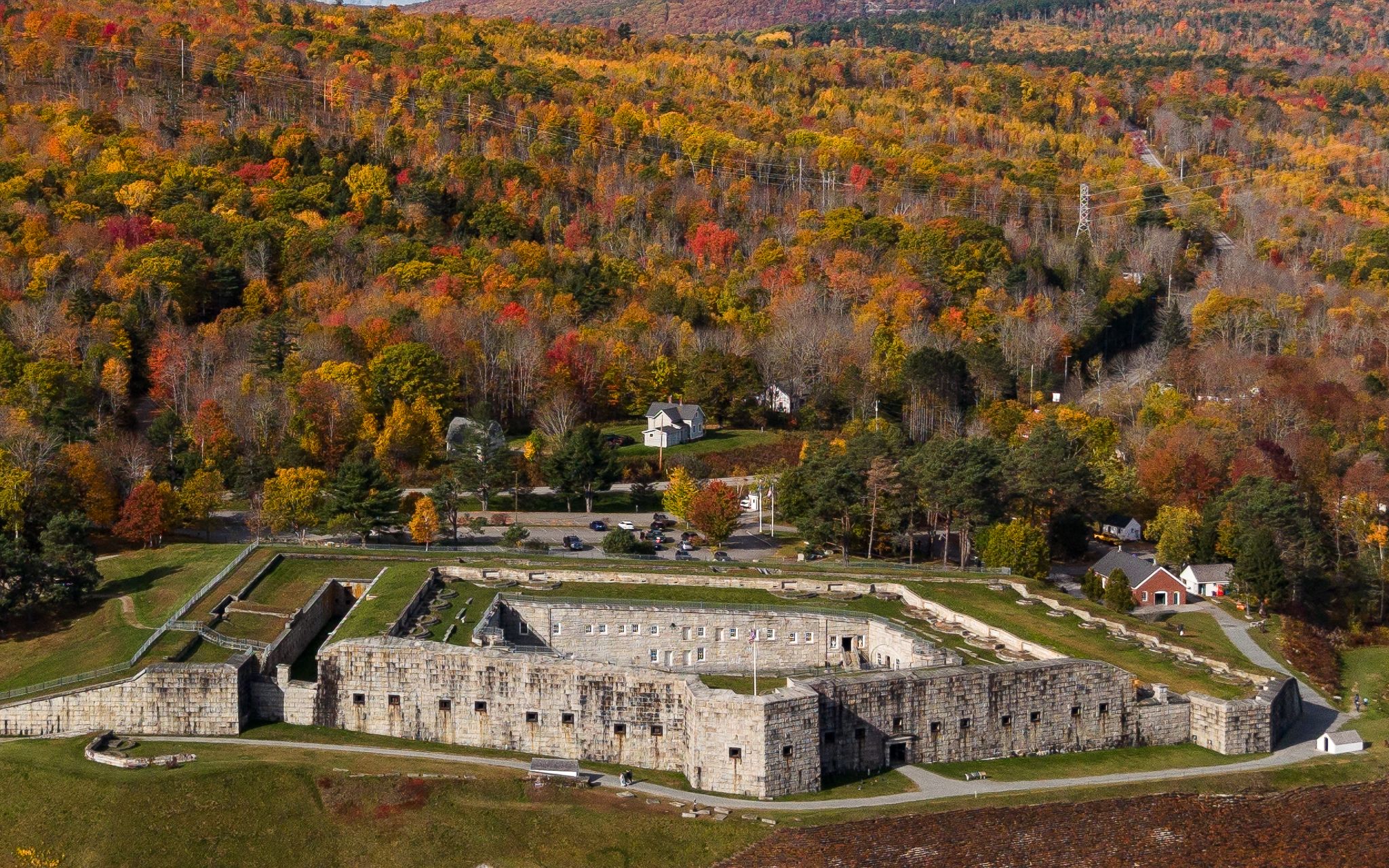 Penobscot Narrows Bridge and Fort Knox, USA
